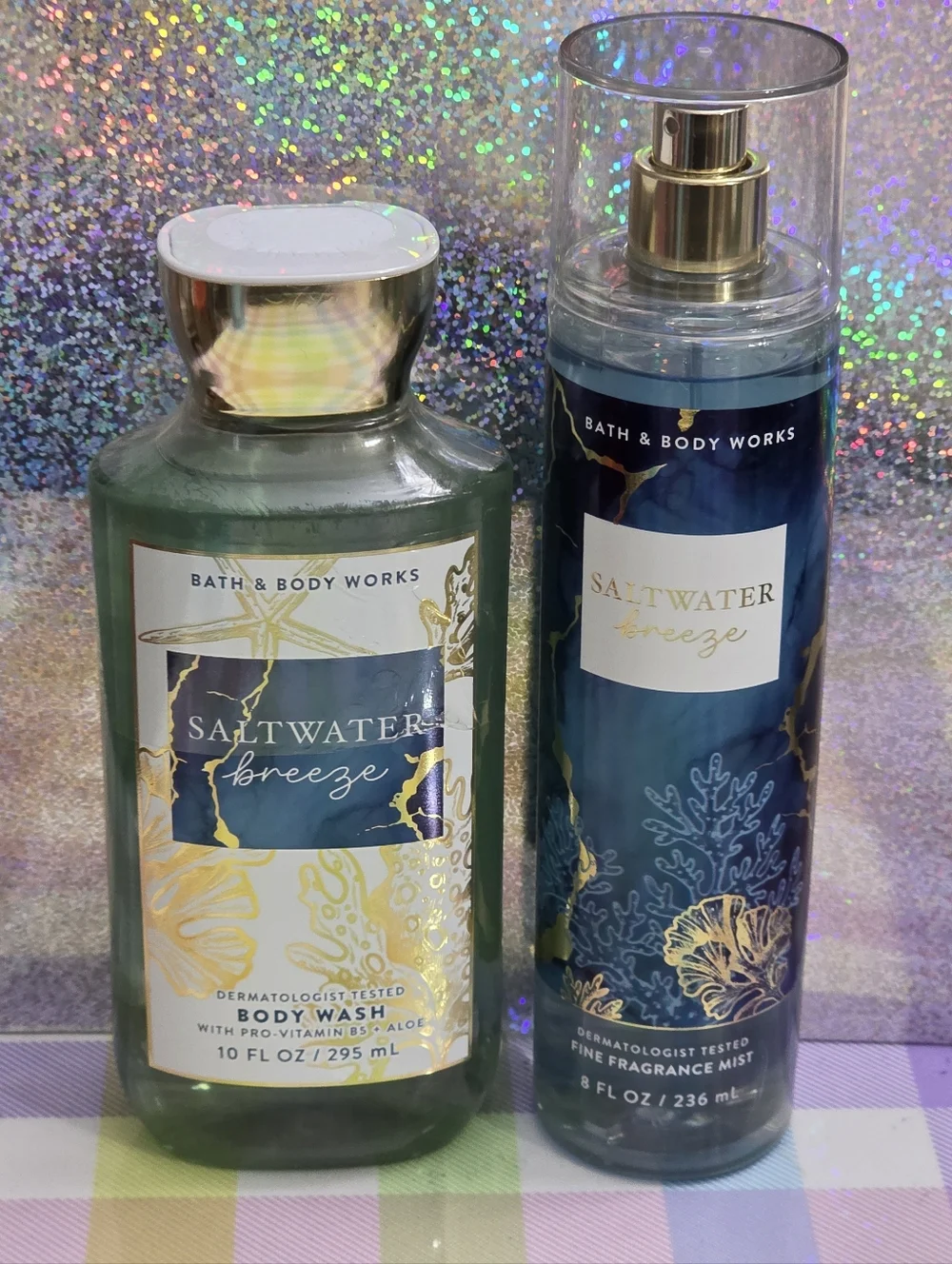 Bath & Body Works Saltwater Breeze Body Wash & Fragrance Mist Set NEW
